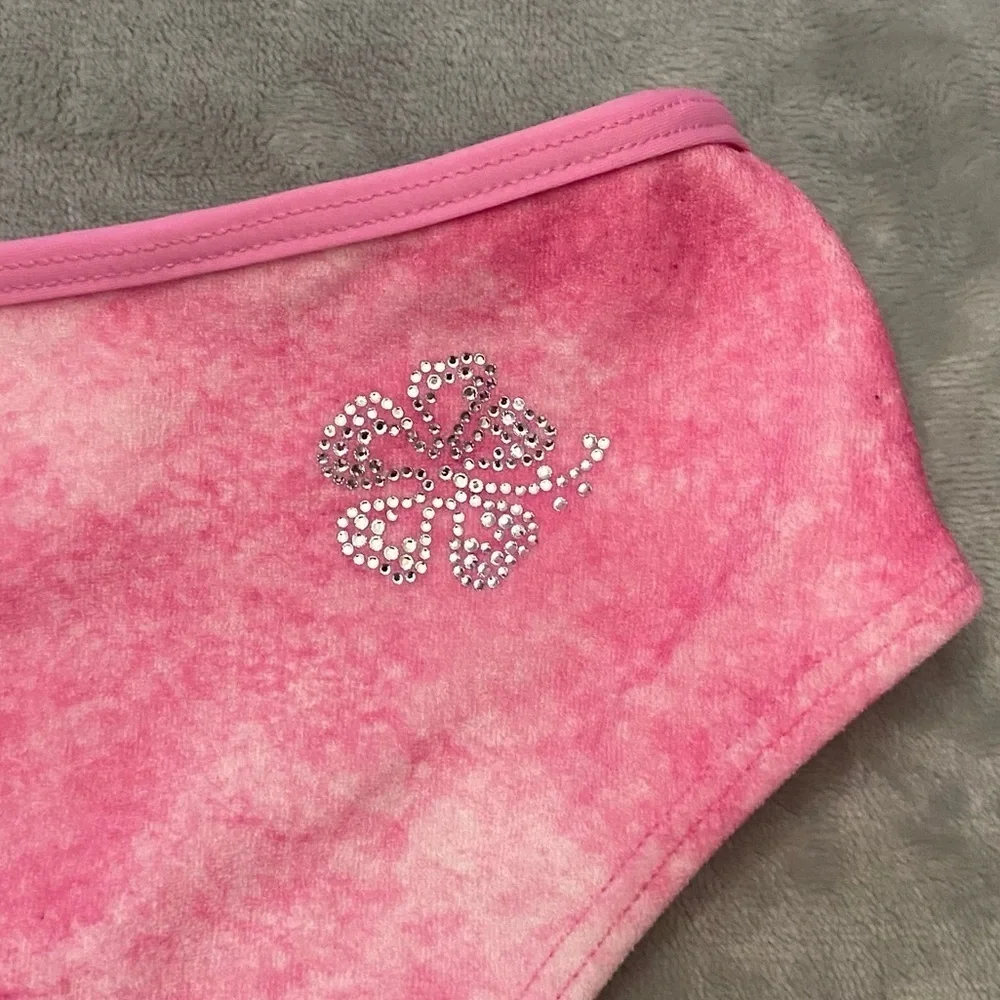 New! Frankie’s Bikinis Pink Anne Terry Full Coverage Bikini Bottom 24112